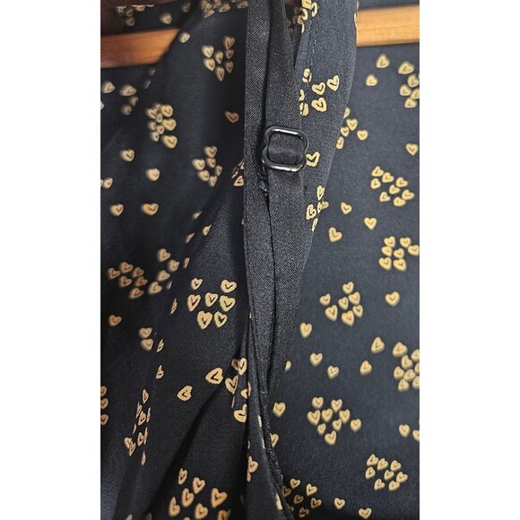 DKNY Silk Blend Heart Print Sleeveless Knee-Length Sheath Dress Women 6 Office - Picture 11 of 11